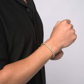 10k Yellow Gold Moissanite Tennis Bracelet (5mm) - Lencia & Morgan